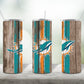 Football Team Painted on Wood Tumbler Wrap