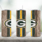Football Team Painted on Wood Tumbler Wrap