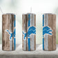 Football Team Painted on Wood Tumbler Wrap