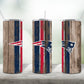 Football Team Painted on Wood Tumbler Wrap