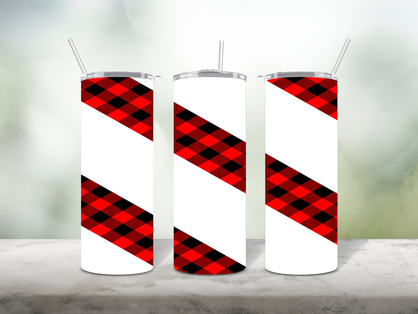 Twisted Buffalo Plaid Tumbler Wrap