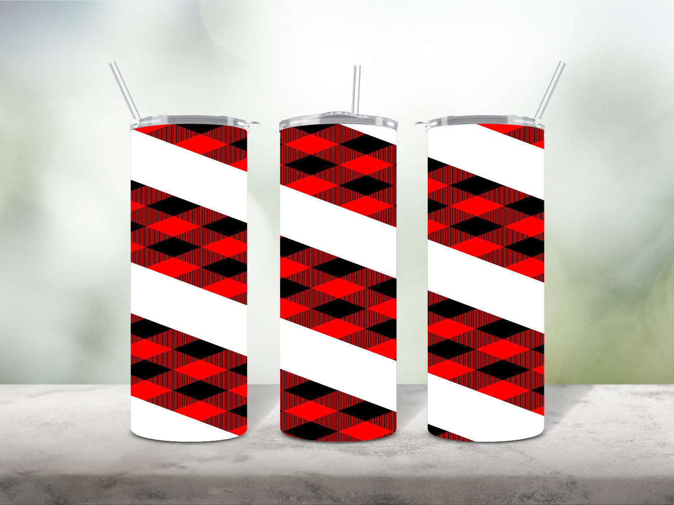 Twisted Buffalo Plaid Tumbler Wrap