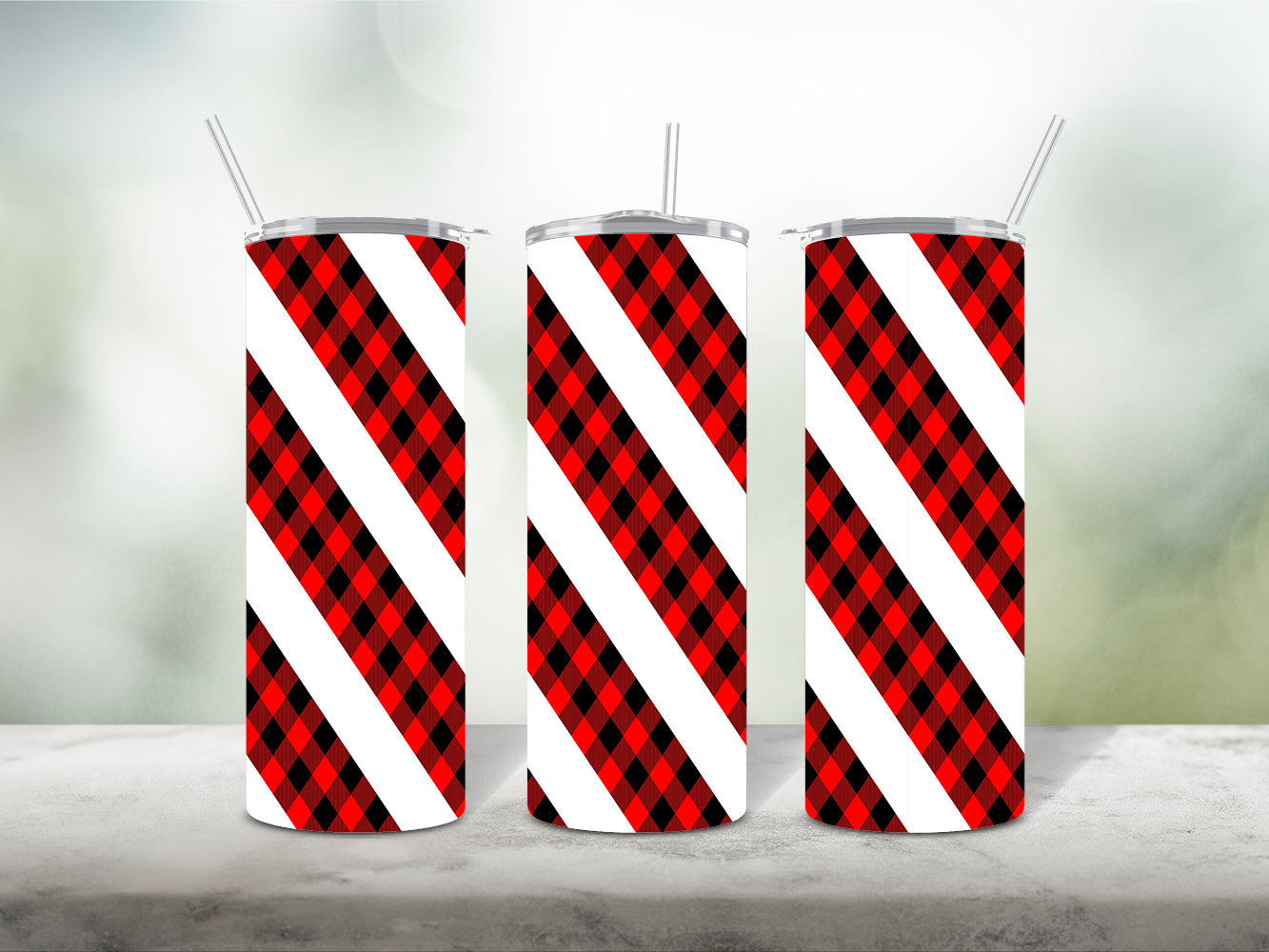 Twisted Buffalo Plaid Tumbler Wrap