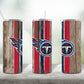 Football Team Painted on Wood Tumbler Wrap