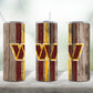 Football Team Painted on Wood Tumbler Wrap