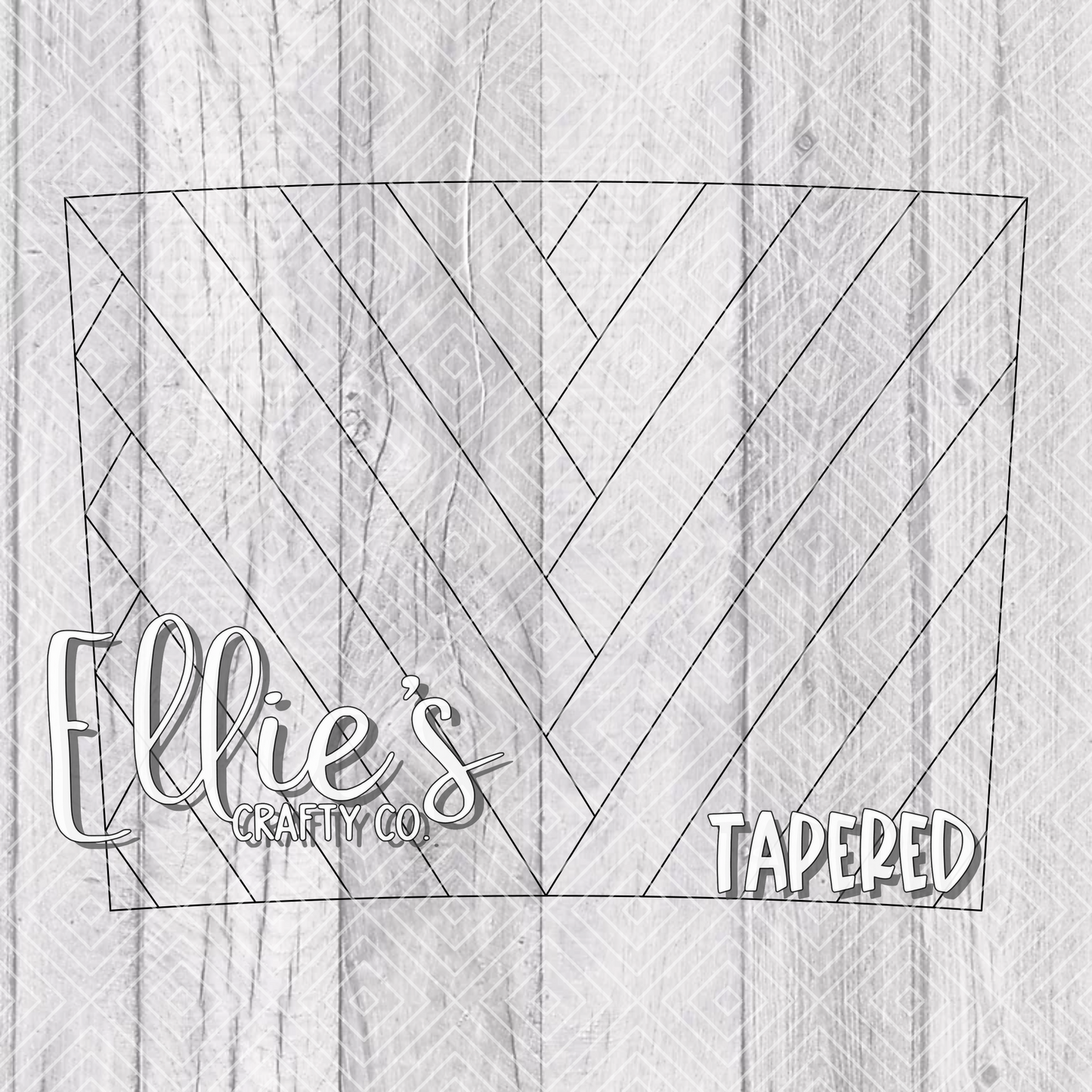 Herringbone V-Split Template for Built 20oz Tapered Tumblers